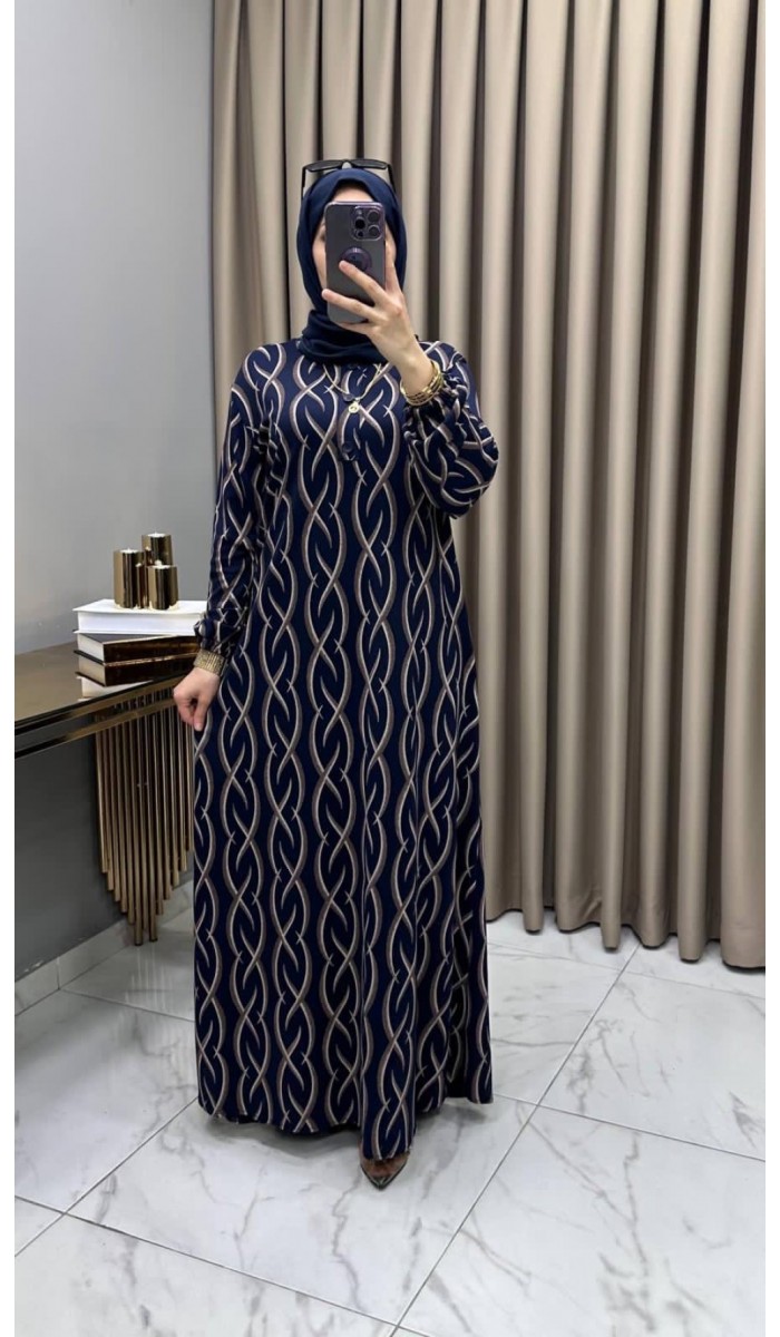Şükran Elbise Lacivert