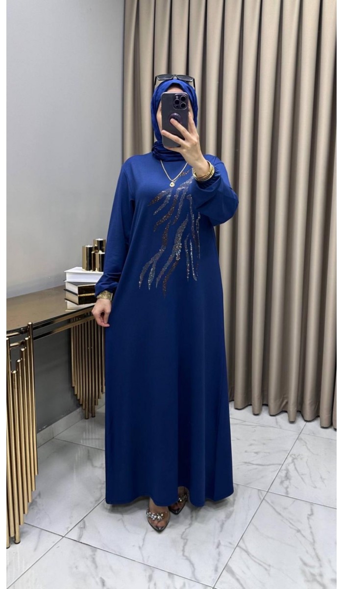 Damla Abiye Elbise İndigo