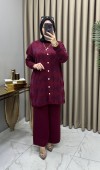 Evin Hırkalı Takım Bordo