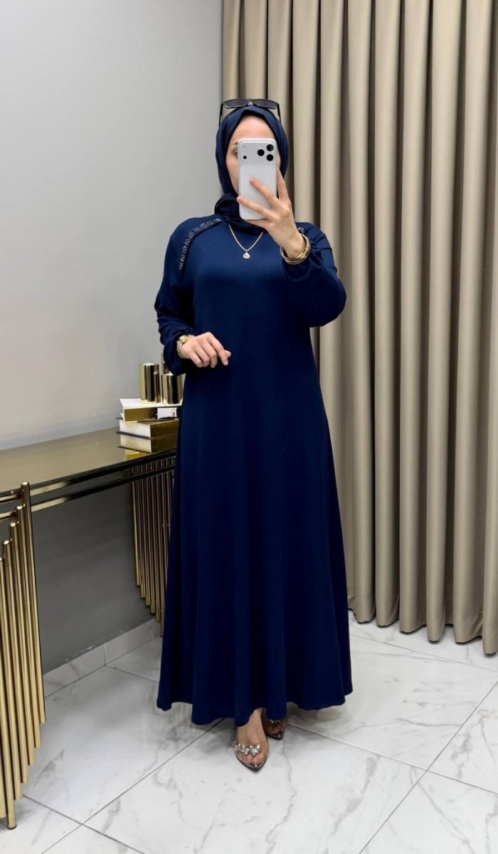 Yüsra Elbise Lacivert