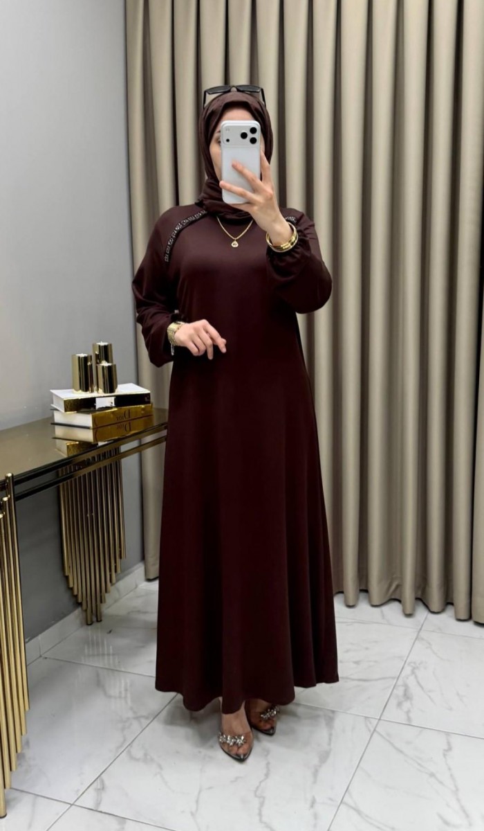 Yüsra Elbise Kahve Yüsra Elbise Kahve
