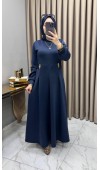 Öznur Elbise Lacivert