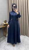 Öznur Elbise Lacivert