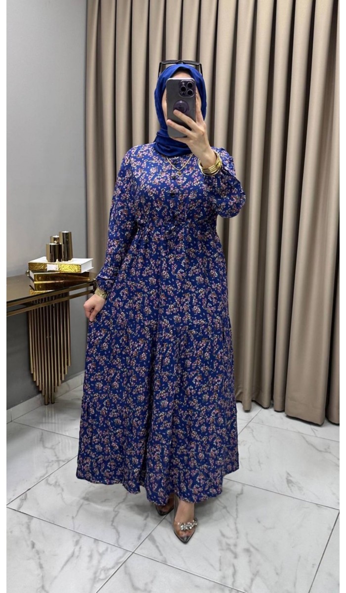 Nergis Elbise İndigo
