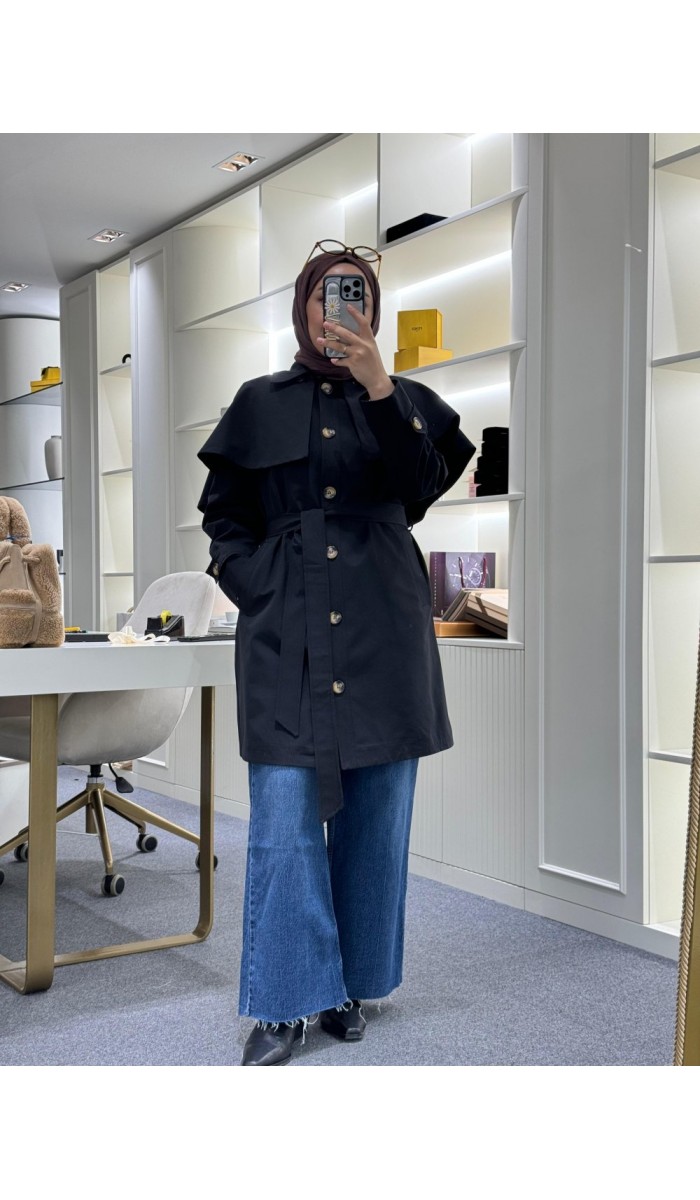 Seyyar Pelerinli Trençkot