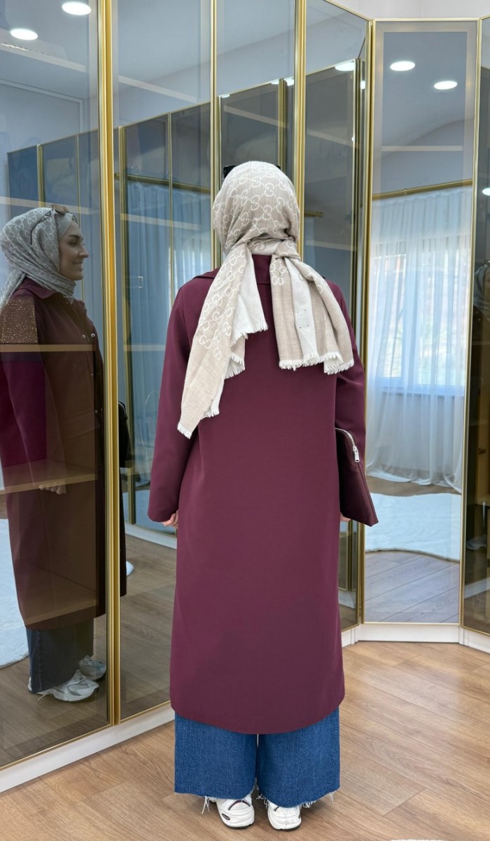 Çıtçıtlı Detaylı Parka Trençkot