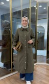 Çıtçıtlı Detaylı Parka Trençkot