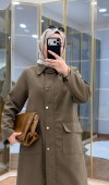 Çıtçıtlı Detaylı Parka Trençkot