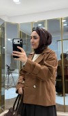 Reglan kol Kısa Trençkot