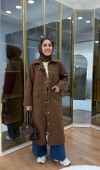 Çıtçıtlı Detaylı Parka Trençkot