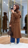 Çıtçıtlı Detaylı Parka Trençkot