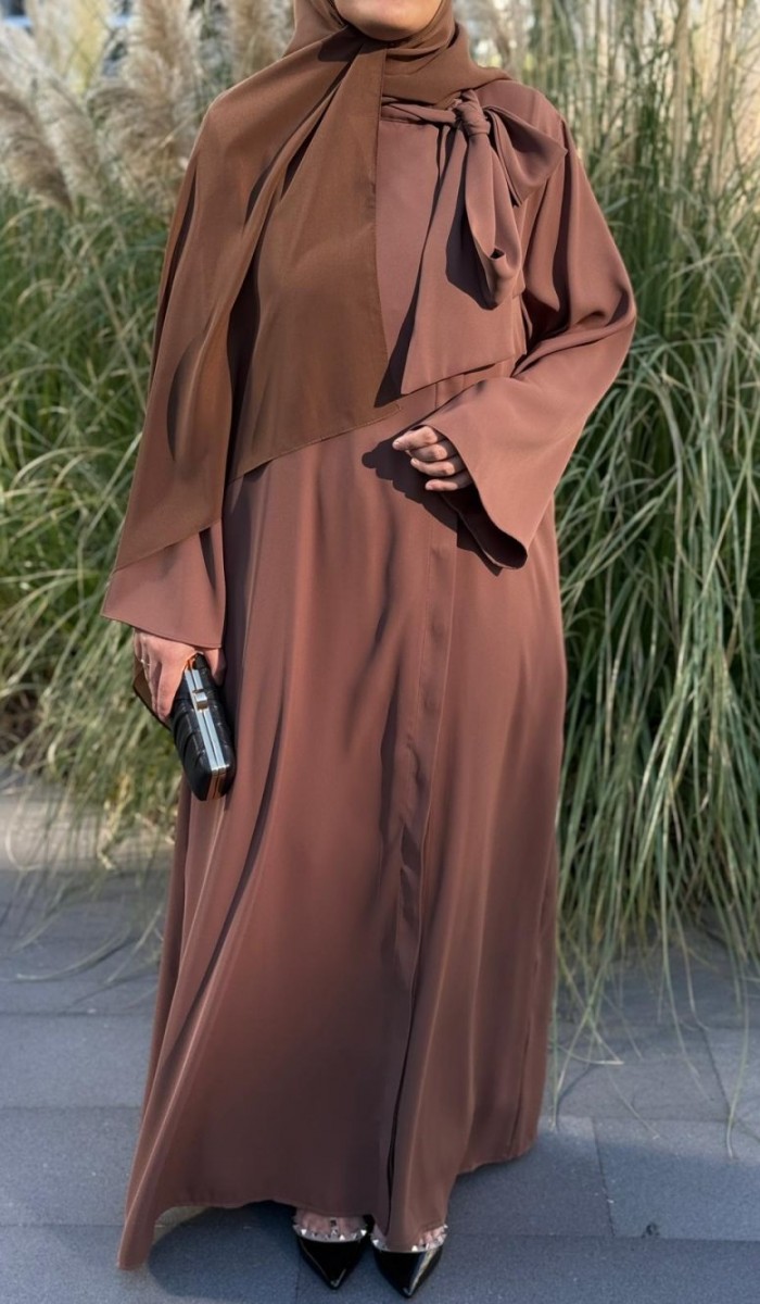 Fular Bağlamalı Abaya