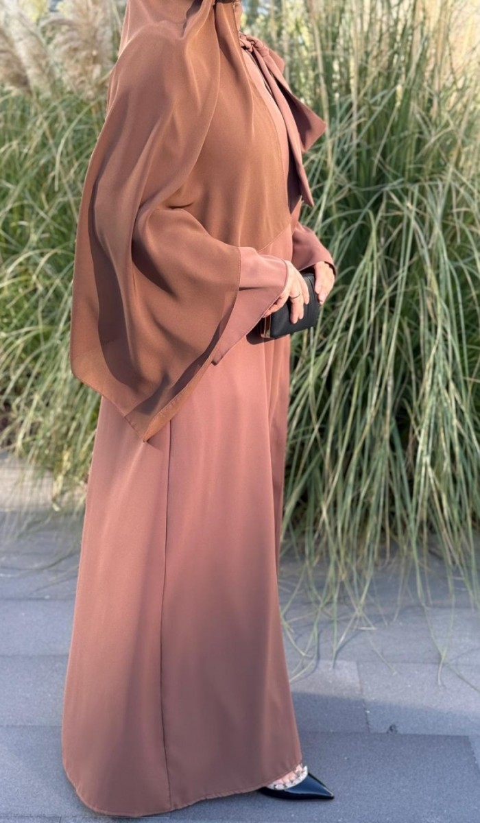 Fular Bağlamalı Abaya