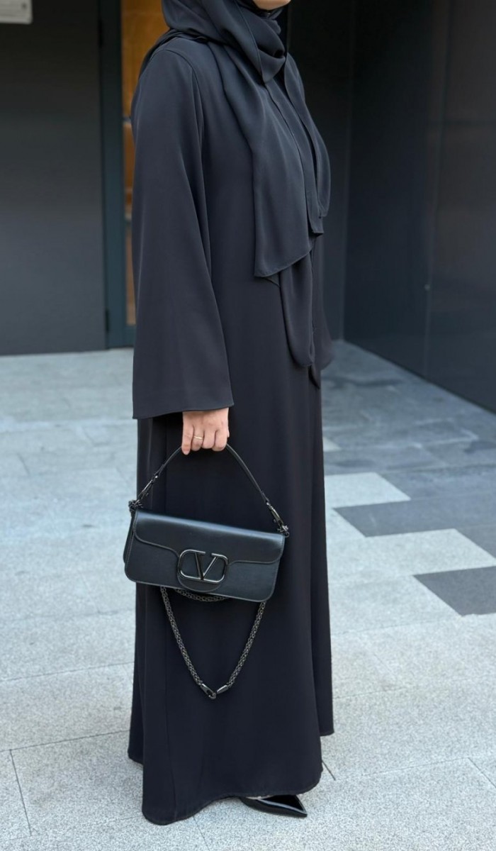 Fular Bağlamalı Abaya
