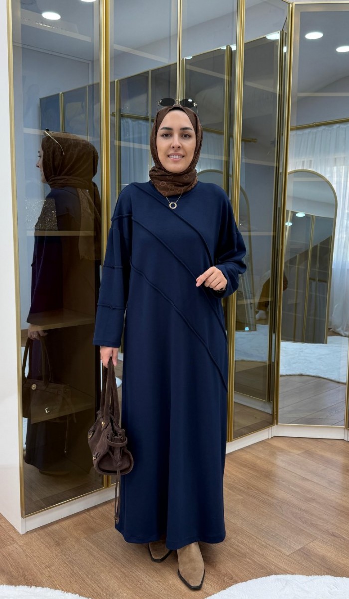 Nervür Detaylı Oysho Elbise