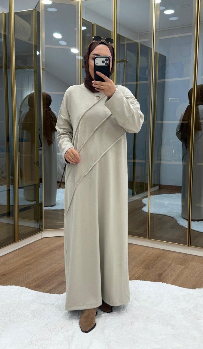 Nervür Detaylı Oysho Elbise