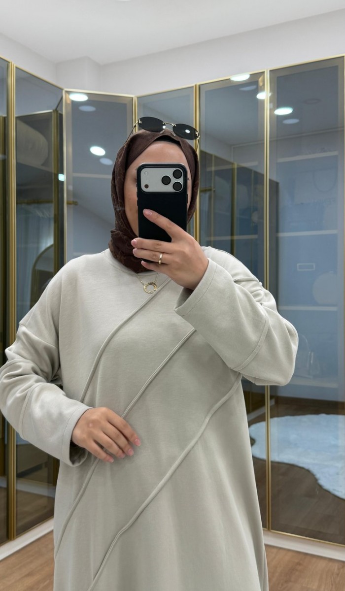 Nervür Detaylı Oysho Elbise