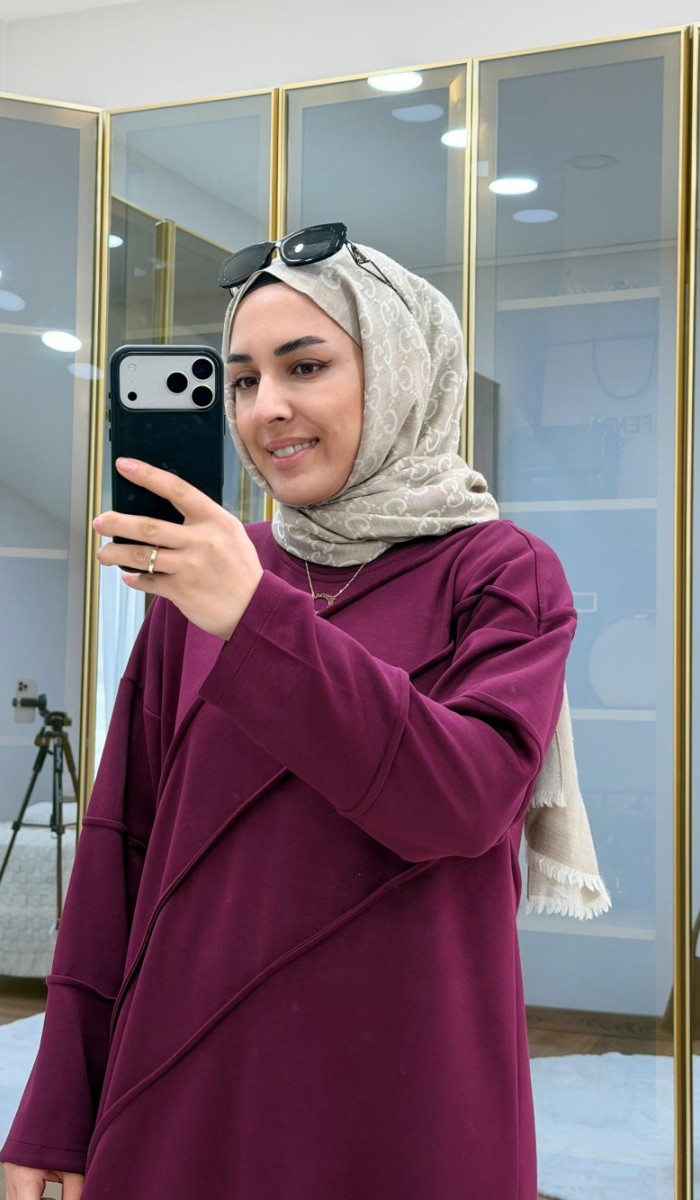 Nervür Detaylı Oysho Elbise