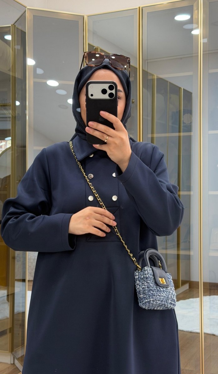 Çıtçıtlı Detaylı Maksi Boy Scuba Takım