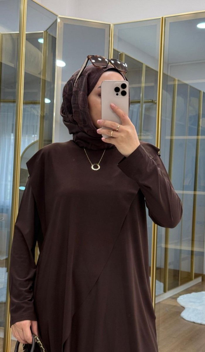 Çapraz Şal Detaylı Tilda Kumaş Takım