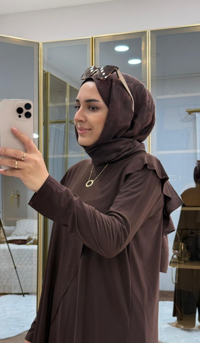 Çapraz Şal Detaylı Tilda Kumaş Takım