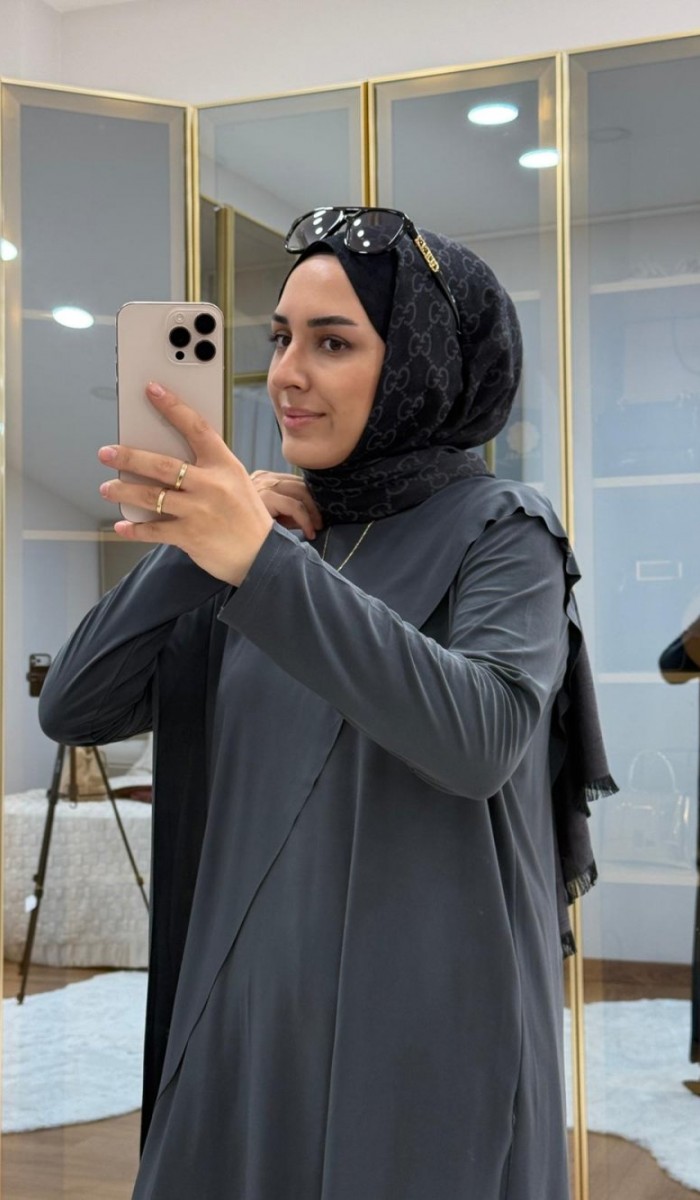 Çapraz Şal Detaylı Tilda Kumaş Takım