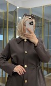 Gold Düğmeli Beli büzgülü Scuba Takım Gold Düğmeli Beli büzgülü Scuba Takım