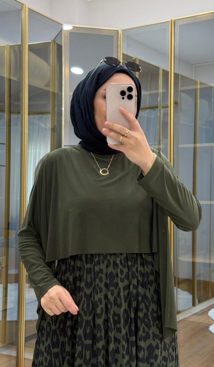 Leopar Desen  Tilda Elbise