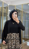 Leopar Desen  Tilda Elbise