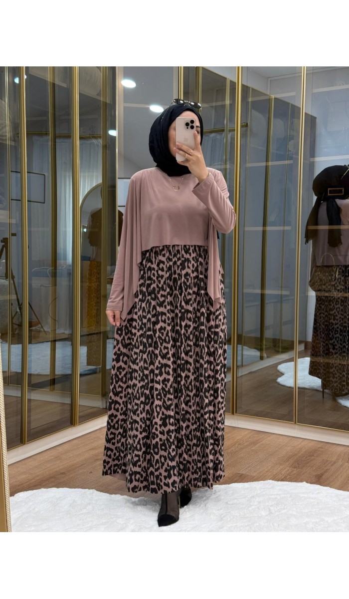 Leopar Desen  Tilda Elbise