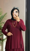 Yırtmaçlı Tilda Etekli Takım
