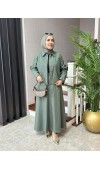 Kontrast Dikişli Kot Etekli Takım
