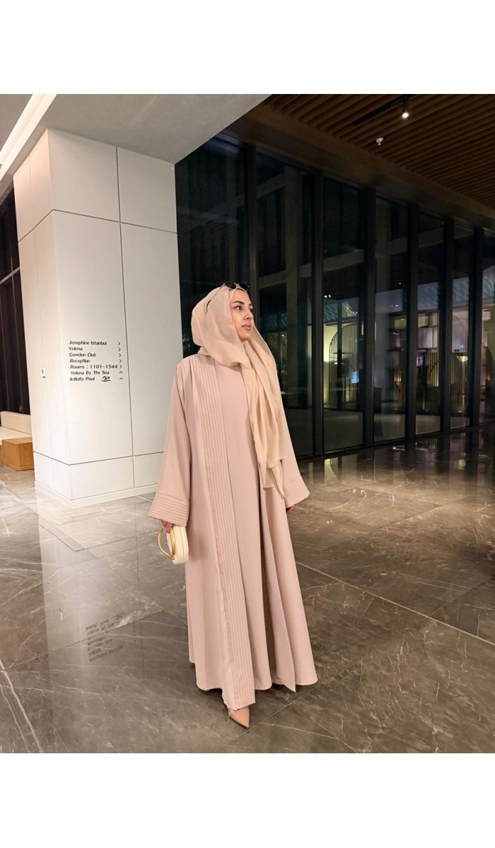 Nervürlü Elbise Abaya