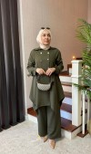 Gold Düğmeli Double Krep Takım