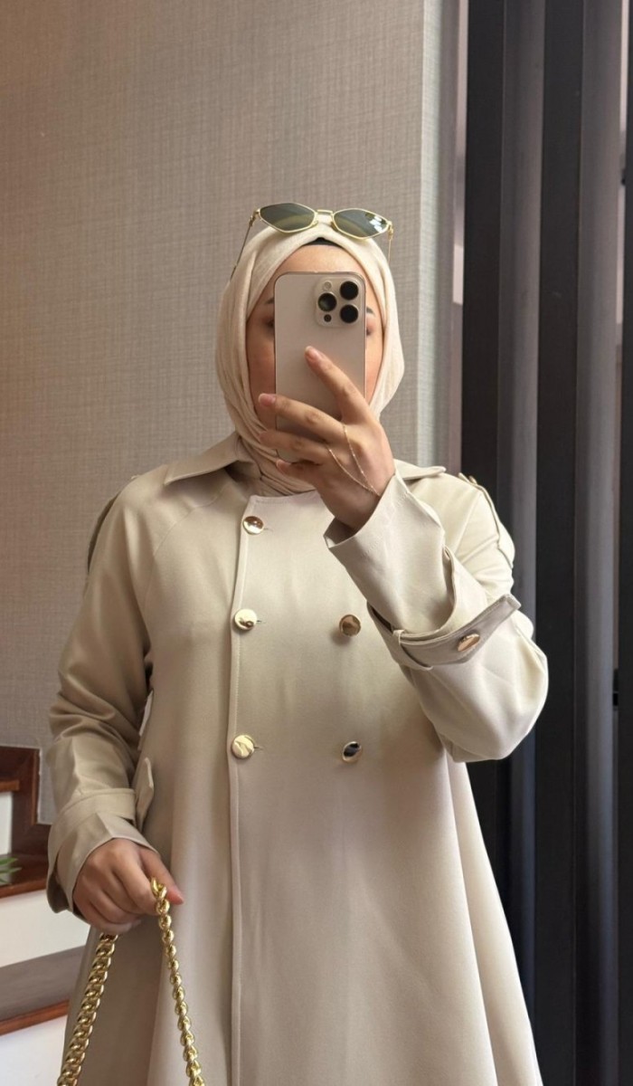 Gold Düğmeli Double Krep Takım