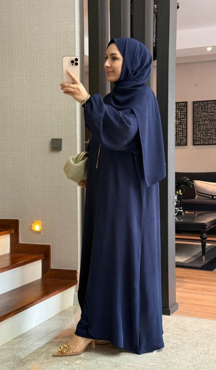 Asimetrik Detay Şallı Üçlü Takım