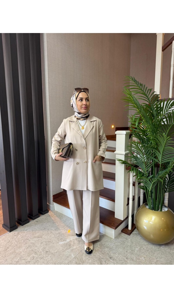 Gold Düğmeli Ceket Takım