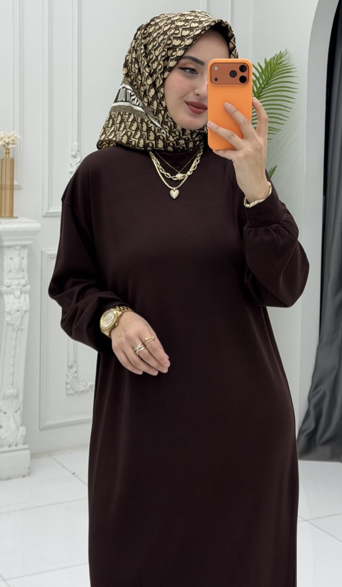 İrem Elbise Kahverengi