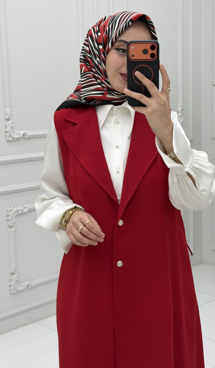 Sofia Yelek Takım Kırmızı