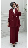 Diana Ceket Takım Bordo