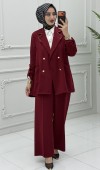Diana Ceket Takım Bordo