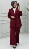 Diana Ceket Takım Bordo