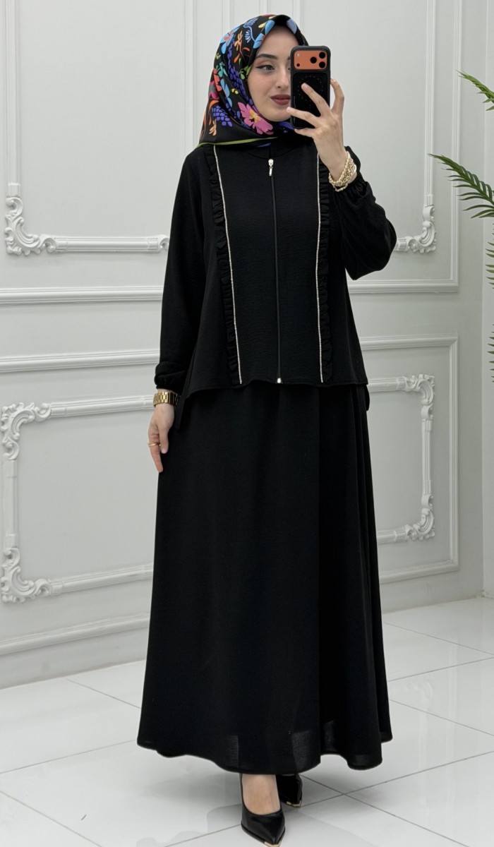 Burçin Etek Takım Siyah