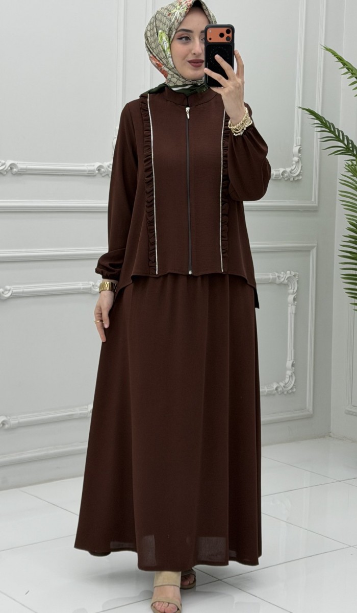 Burçin Etek Takım Acı Kahve