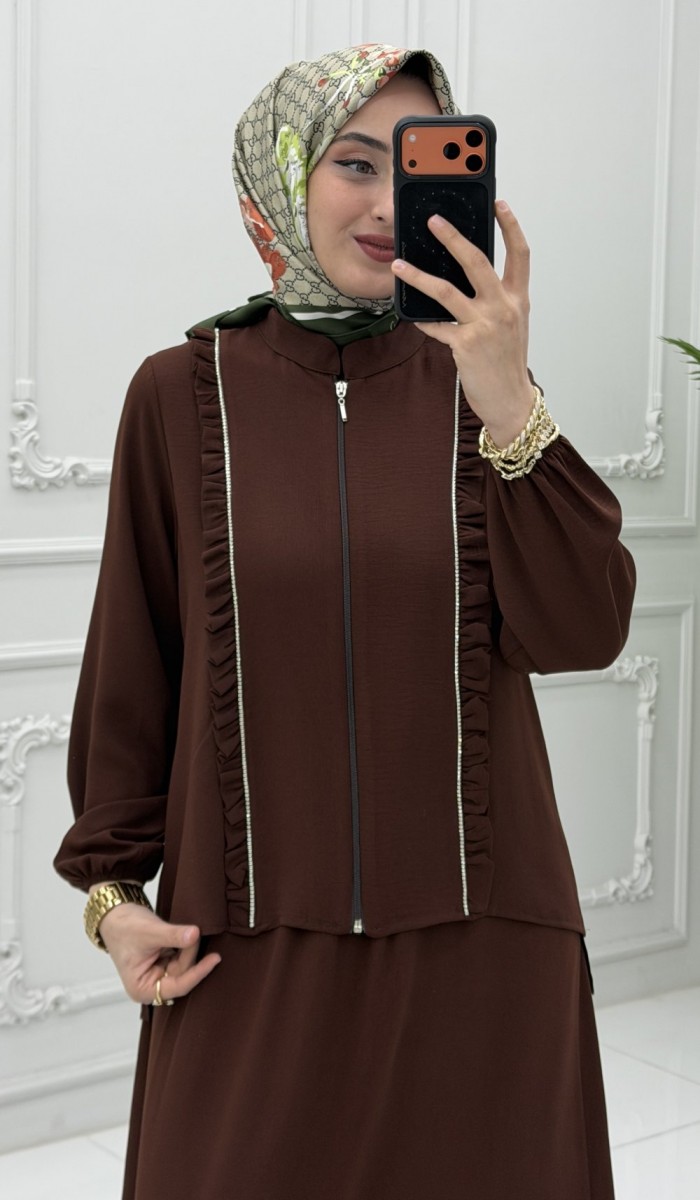 Burçin Etek Takım Acı Kahve