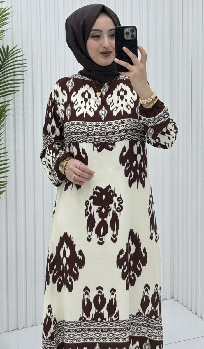 Nihal Elbise Kahverengi